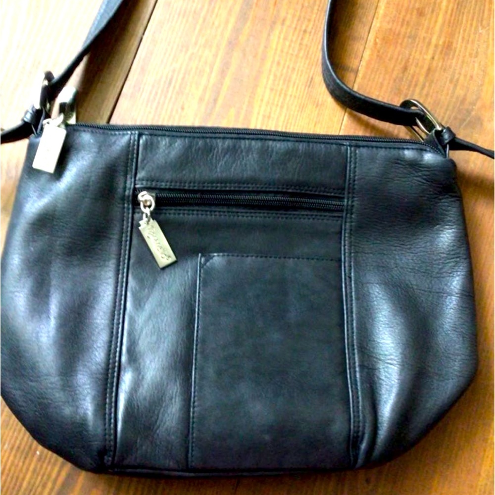 TIGNANELLO Black Glove Leather Crossbody Bag - Excellent Used Condition!